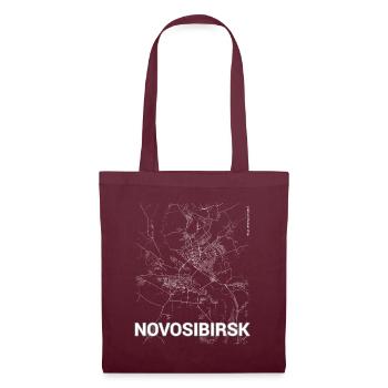 Carte de novossibirsk et rues - Sac en tissu - bordeaux - Devant