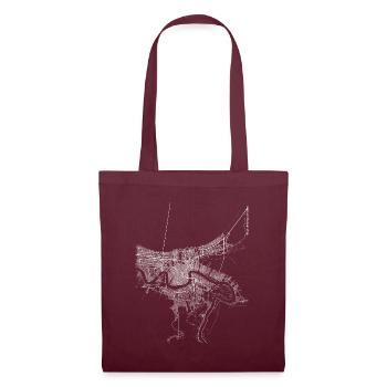 Minimal New Orleans city map and streets - Tote Bag - burgundy - Front