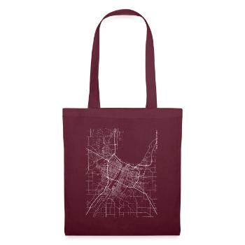 Plan et rues de la ville de Green Bay - Sac en tissu - bordeaux - Devant