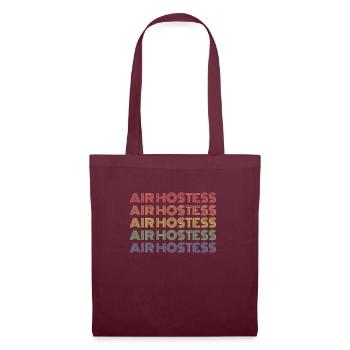 Hôtesse de l'air arc-en-ciel - Sac en tissu - bordeaux - Devant