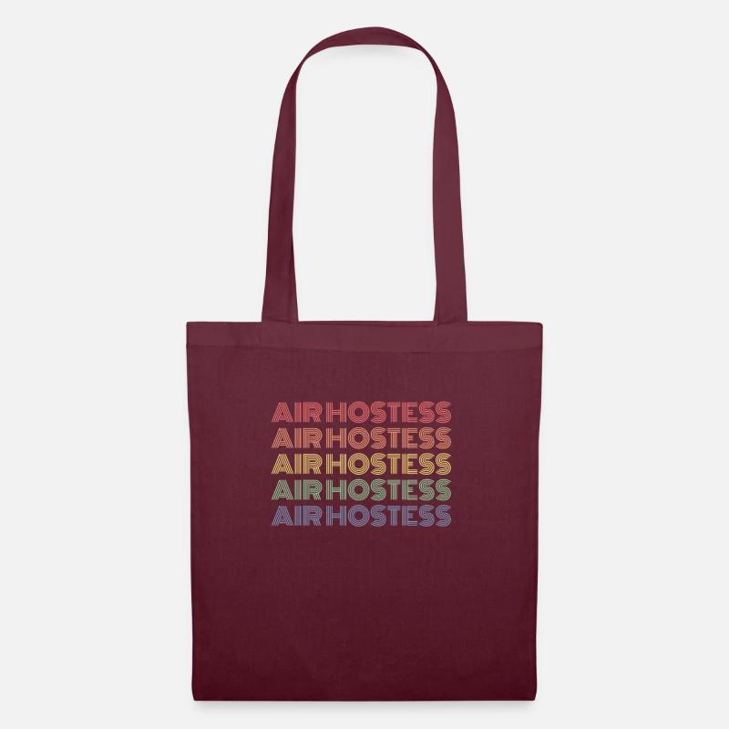Air Hostess Rainbow - Tote Bag - burgundy