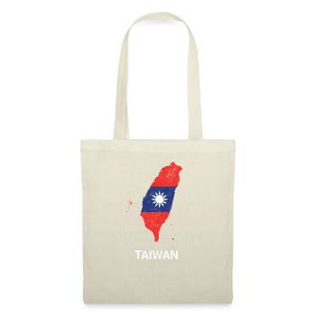 Taiwan carte du pays &drapeau - Sac en tissu - nature - Devant