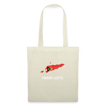 Carte du pays et drapeau du Timor-Leste (Timor oriental) - Sac en tissu - nature - Devant