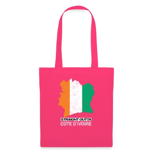 Straight Outta Cote d Ivoire country map & flag - Tote Bag