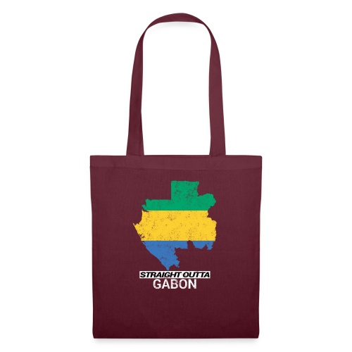 Straight Outta Gabon country map - Tote Bag