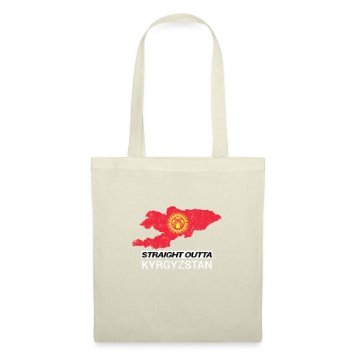 Straight Outta Kyrgyzstan country map - Tote Bag