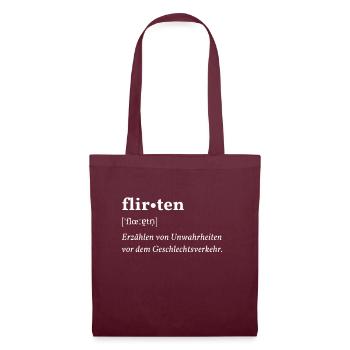 Flirt - Duden entry - Tote Bag - burgundy - Front