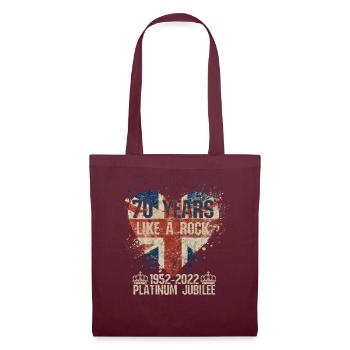 Queen 70th Anniversary of the Throne 2022 70 Years platinum - Tote Bag - burgundy - Front