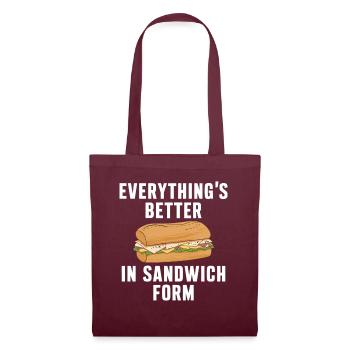 Sandwiches Toast Sandwich Maker Geschenk - Stoffbeutel - Burgunderrot - Vorne