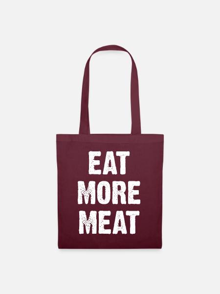 Eat More Meat - Stoffbeutel - Burgunderrot