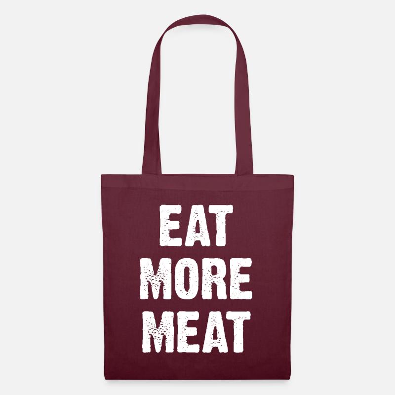 Eat More Meat - Stoffbeutel - Burgunderrot