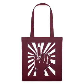 Middle Finger Ring Finger Just Married Wife Humor - Tote Bag - burgundy - Front