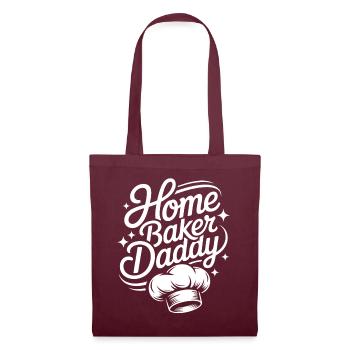 Super Baker Papas Club Dad bakes best - Tote Bag - burgundy - Front