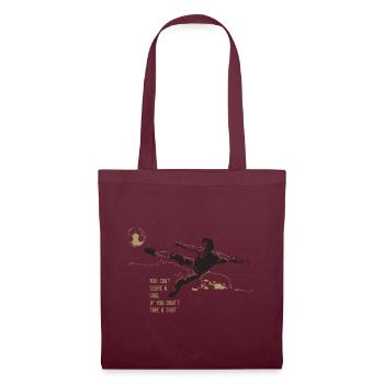 Make a Goal. Gold! - Tote Bag - burgundy - Front