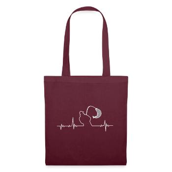 Battement de cœur du pêcheur - Sac en tissu - bordeaux - Devant