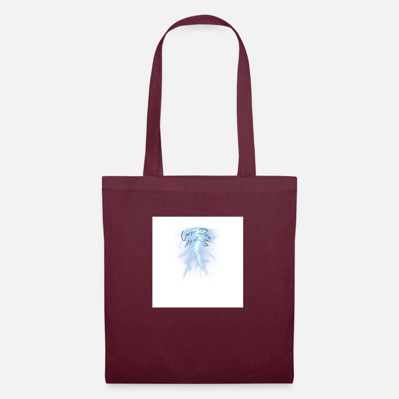 Cooles Blitz T-Shirt - Stoffbeutel - Burgunderrot