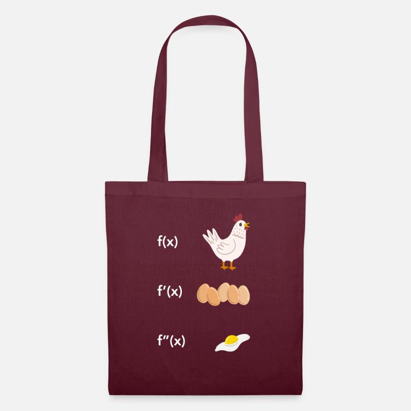 Derivation Math Teacher Math Chicken Gift - Tote Bag - burgundy
