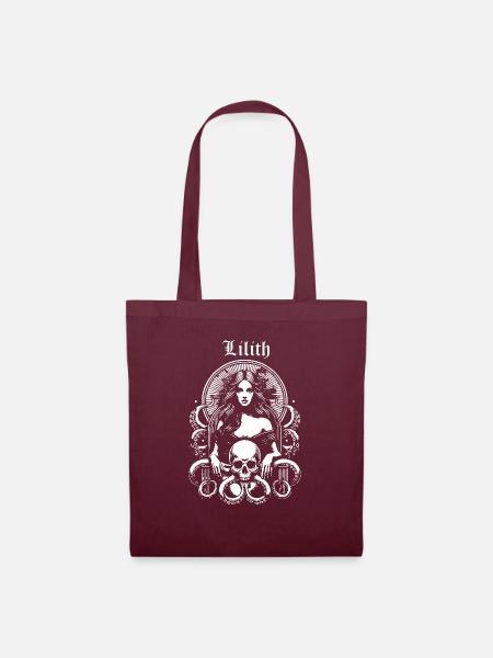 Lilith mythische Göttin. - Stoffbeutel - Burgunderrot