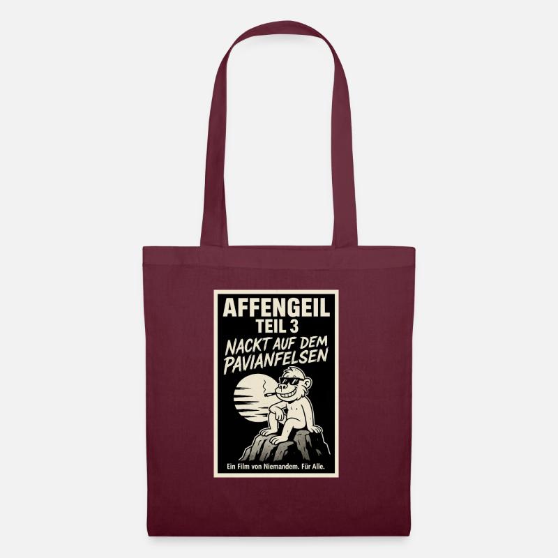 Affengeil Teil 3 - Stoffbeutel - Burgunderrot