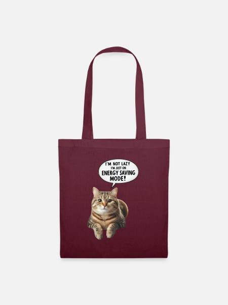 I'm Not Lazy, I'm on Energy Saving Mode - Tote Bag - burgundy