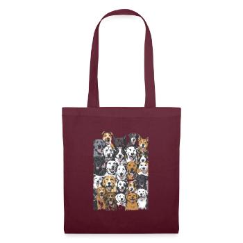Dog Lover - Tote Bag - burgundy - Front