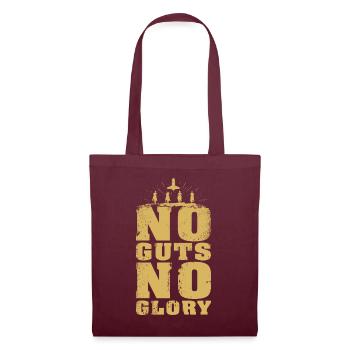 No Guts No Glory sandfarben - Stoffbeutel - Burgunderrot - Vorne