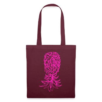 The Lifestyle Swinger Geschenk Ananas Swinging - Stoffbeutel - Burgunderrot - Vorne
