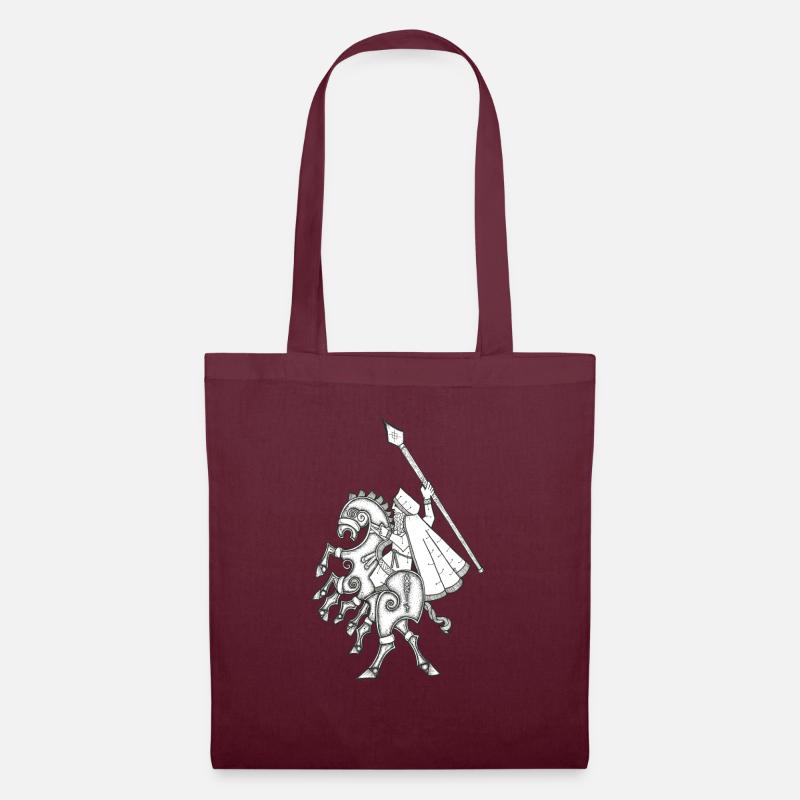 Odin, Reiten Sleipnir - Stoffbeutel - Burgunderrot