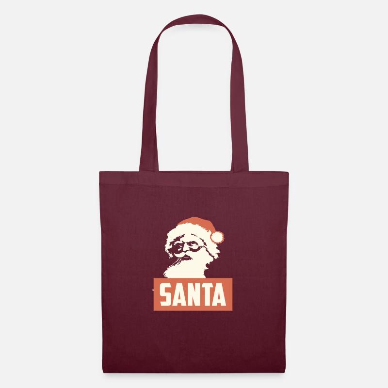 RETRO SANTA WEIHNACHTEN - Stoffbeutel - Burgunderrot