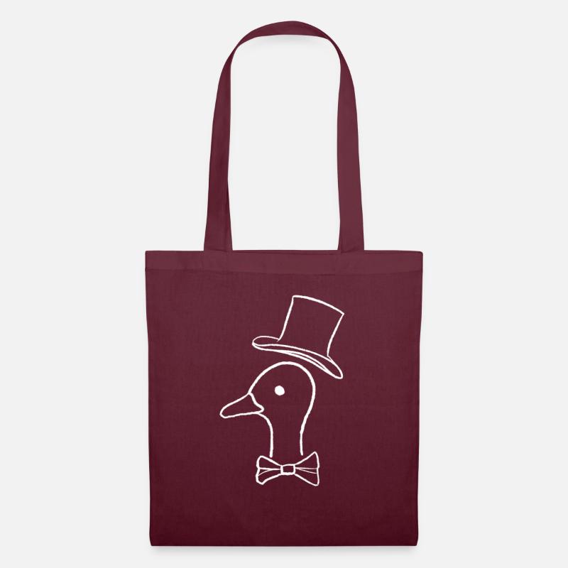 Duck with hat - Tote Bag - burgundy
