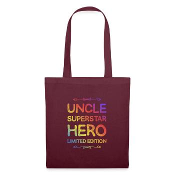 Best Uncle Hero Saying - Tote Bag - burgundy - Front