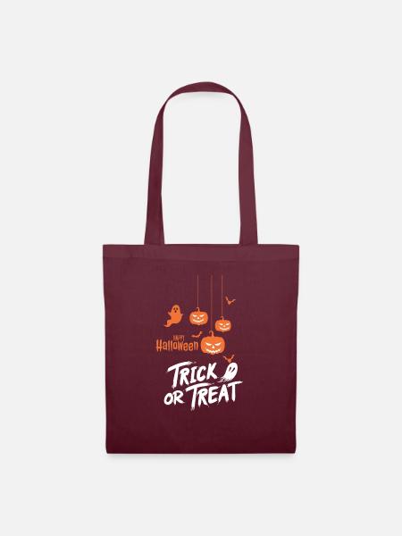Trick or treat - Stoffbeutel - Burgunderrot