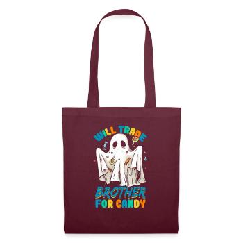 Halloween Will Trade Brother For Candy - Tote Bag - burgundy - Front