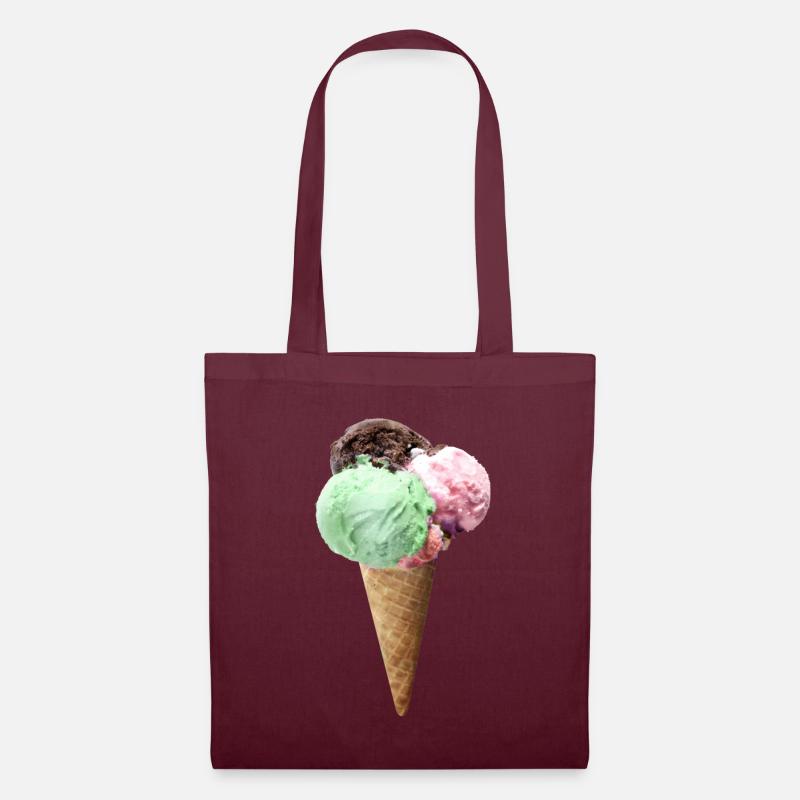 ice creme - Stoffbeutel - Burgunderrot