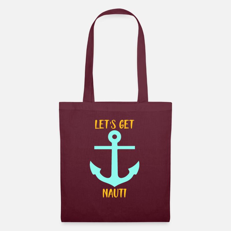 LET'S GET NAUTI - LET'S GO ON A BOAT - Stoffbeutel - Burgunderrot