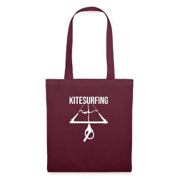 Kitesurfing - Stoffbeutel - Burgunderrot - Vorne