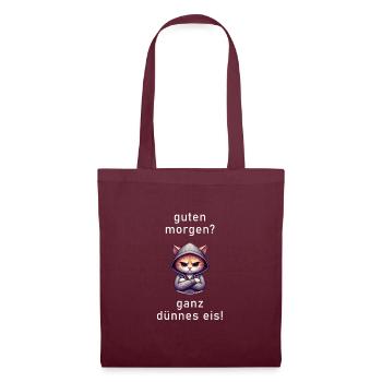 Very Thin Ice with Polygon Cat - Tote Bag - burgundy - Front