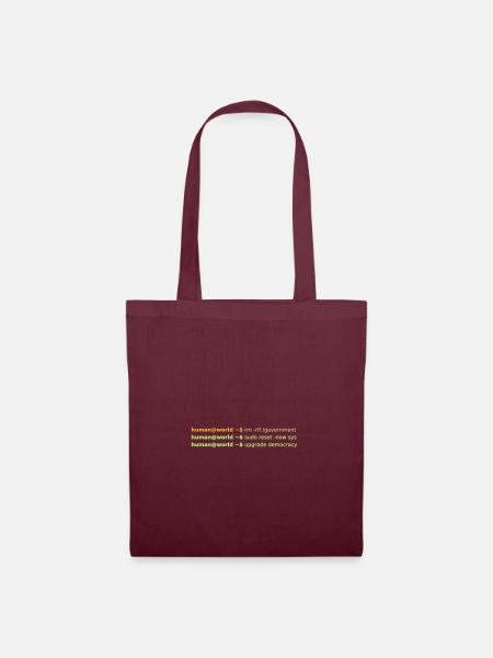 sudo reset - Tote Bag - burgundy