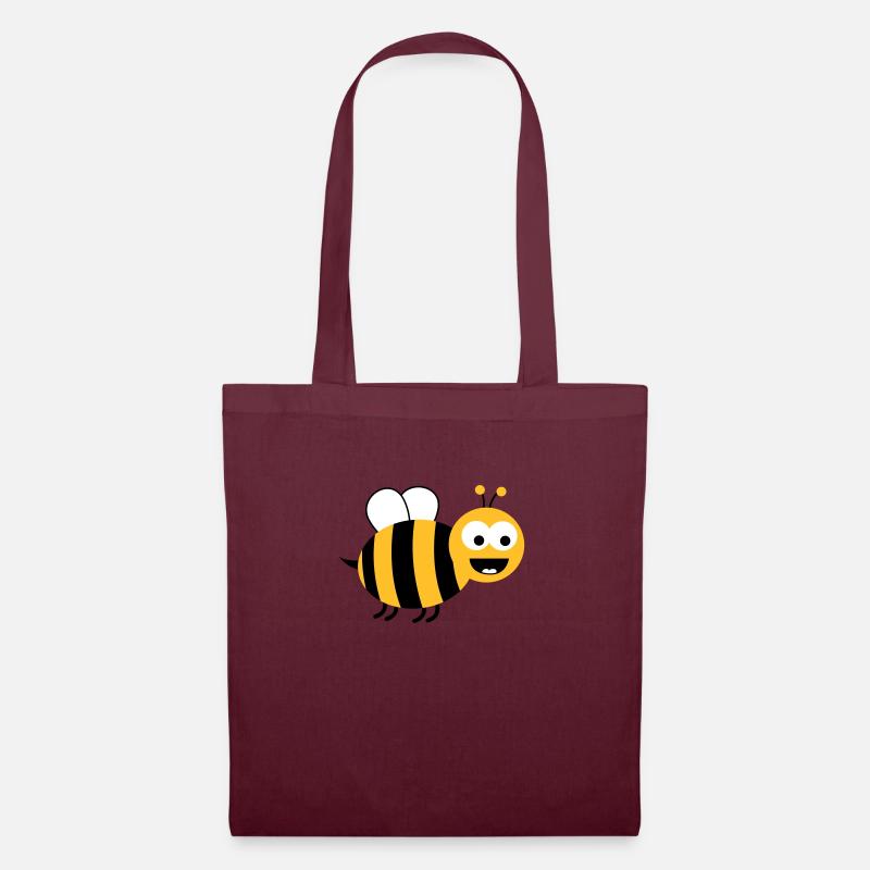 Funny Sweet Bee - Stoffbeutel - Burgunderrot