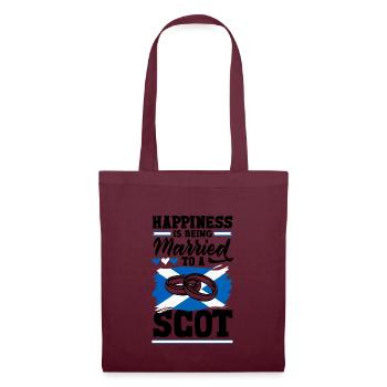 Scottish Scotland Scottish Flag Quote - Tote Bag - burgundy - Front
