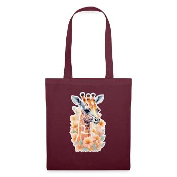 Girafe - Sac en tissu - bordeaux - Devant