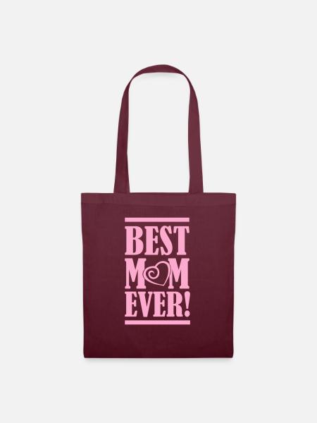 best mom ever - Stoffbeutel - Burgunderrot