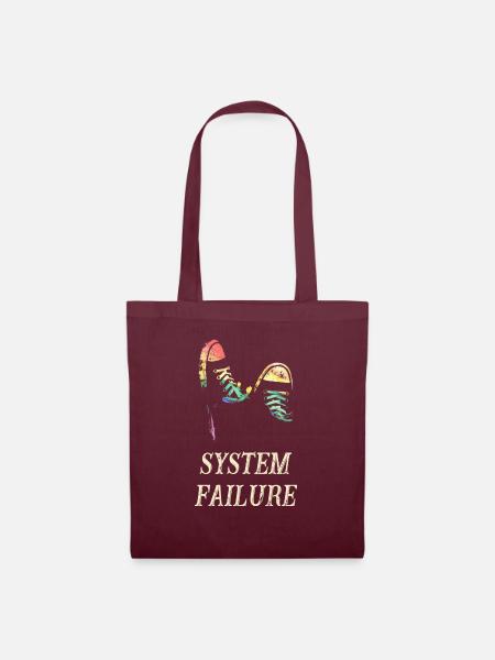 System failure - Stoffbeutel - Burgunderrot