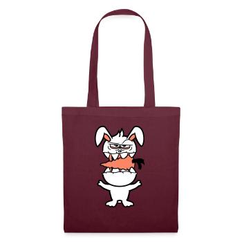 Bunny Monster Evil Carrot Carrot Halloween Horror - Tote Bag - burgundy - Front