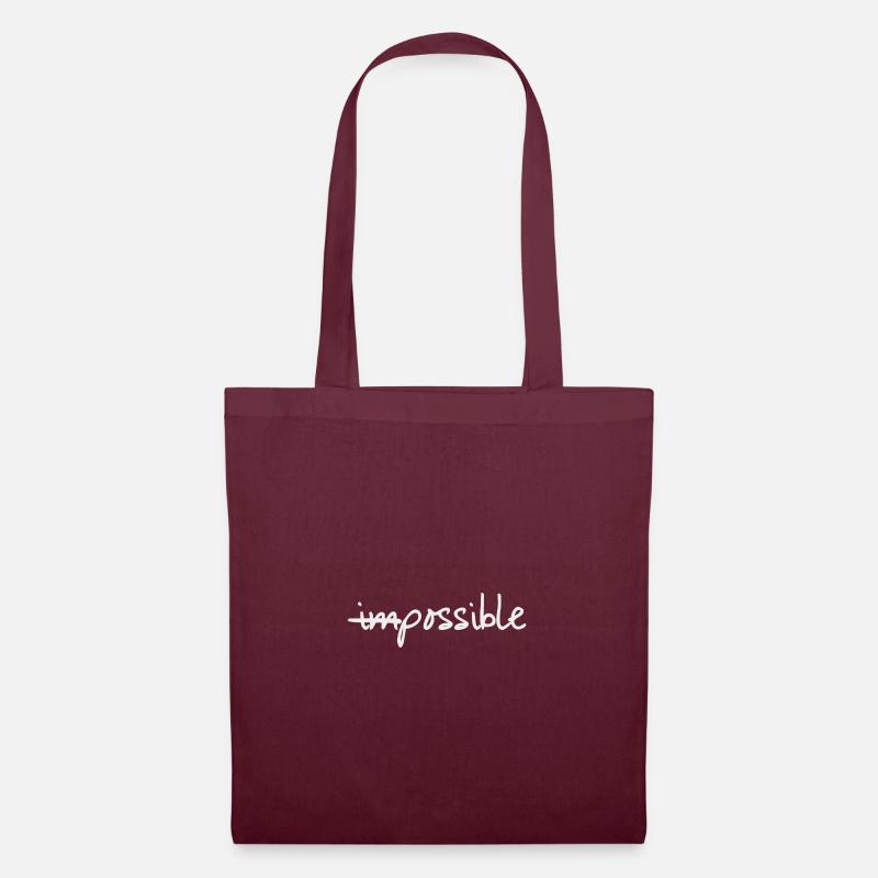 Positive Mindset Statement Possible - Tote Bag - burgundy
