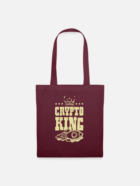 Crypto King - Stoffbeutel - Burgunderrot