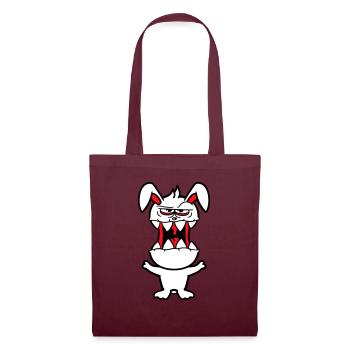 Lapin Monstre Mal Dangereux Cool Halloween Horreur - Sac en tissu - bordeaux - Devant