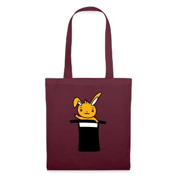 Lapin Sorcier Chapeau Haut de Forme Enfant Bébé Sorcier Mignon - Sac en tissu - bordeaux - Devant