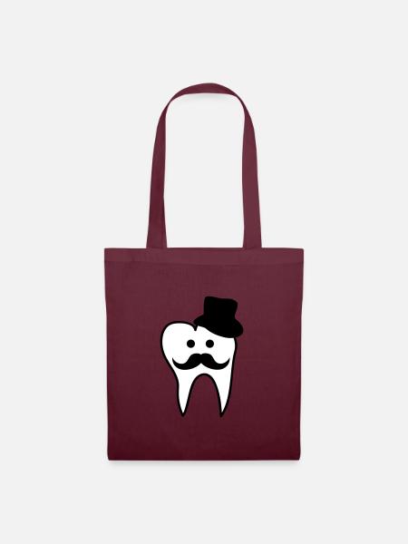 Zahnmoustache - Sac en tissu - bordeaux