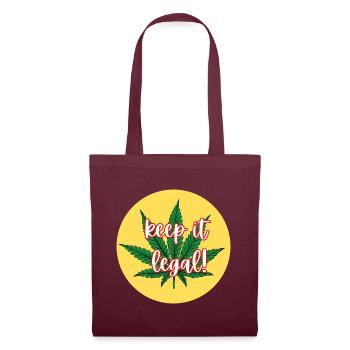 Keep it legal! - Stoffbeutel - Burgunderrot - Vorne